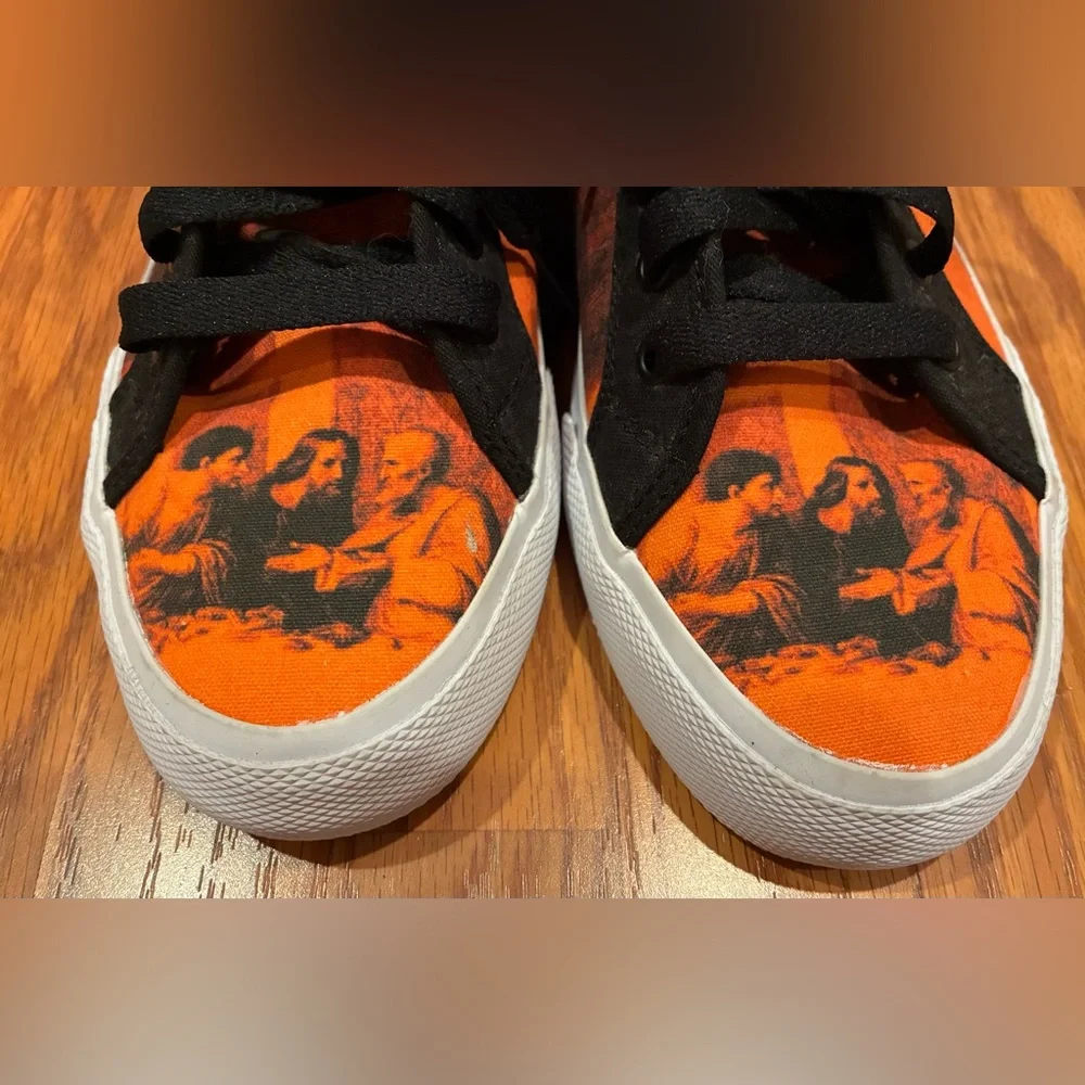 DC Shoes Andy Warhol Last Supper Manual Hi NWT Mens 6 Blk/Org High Top Sneakers